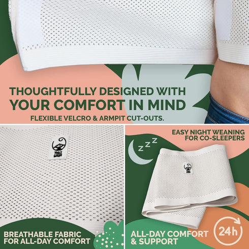 Chest Binder for Breastfeeding Weaning - Stretchable Breathable Adjustable Breastfeeding Essentials for Stop Nursing