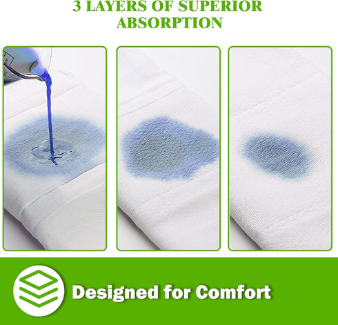 100% 3Ply (10-35 lbs) 10/12 Count (10) Prefold Cloth Diapers Cotton, Fasoar Washable Diapers for Babies to Toddlers