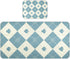 SyXIOP Blue Beige Poker Cooling Baby Crib Mattress Cover 28" x 52" Ultra