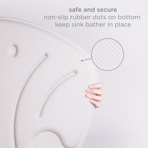 Ubbi Stingray Sink Bather for Baby, Soft Baby Bath Cushion, Newborn Essential