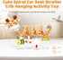 6-12 Stuffed Spiral Car Seat Baby Toys Months, Infant Giraffe Sensory Toys Hanging Stroller Accessories, Newborn Shower