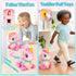WixbFyn 6-12-18 Tummy Baby Unicorn Toy Months with Music & Lights Explore Bilingual Educational For Toddler Sensory