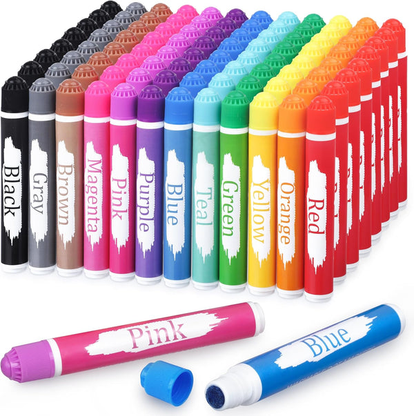 Vakuny 96pcs Bingo Daubers Bulk for Kids, Washable Art Dot Markers, 12 Colors