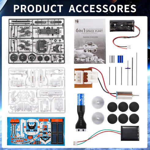 STEM Projects for Kids Ages 8-12, Science Kits for Boys 8-14, 6-in-1 Solar Robot Toys
