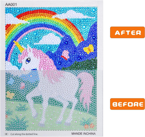 ZALIAFEI 6 7 8 9 10 11 12 Diamond Art for Kids with Frames, Mosaic Gem Sticker Art Projects Kits, Holiday Crafts