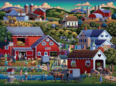 Buffalo Games Dowdle Amish Country 1000 Piece Jigsaw Puzzle, Challenging Puzzle for Adults