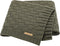 LAWKUL Baby Blankets Cable Babe Checkered Soft Cuddle Newborn Infants Receiving Swaddle, Dark Green 40"x30"