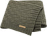 LAWKUL Baby Blankets Cable Babe Checkered Soft Cuddle Newborn Infants Receiving Swaddle, Dark Green 40"x30"