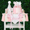 Pink Bow 1st Birthday Highchair Banner Decorations Wood Bead Tassel Garland Cone