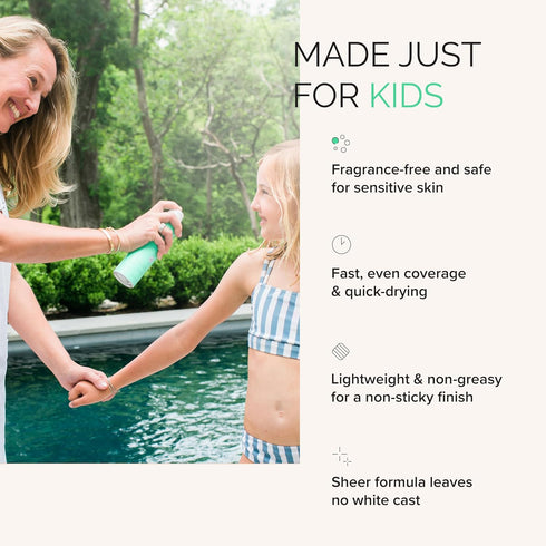 40 (6 Oz) MDSolarSciences KidSpray SPF | Water-Resistant, Broad-Spectrum Sunscreen Spray for Kids | Infused with Indian