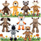 Zhanmai 9 Pieces Safari Stuffed Animal Toys Set 11 Inch Plush Jungle