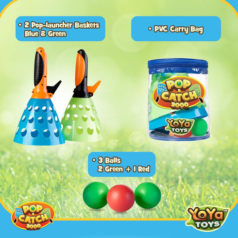 YoYa Toys Pop and Catch Ball Game - Sports & Outdoor Play Toys for Kids Ages 8-12 - Exciting Yard Activities - Perfect