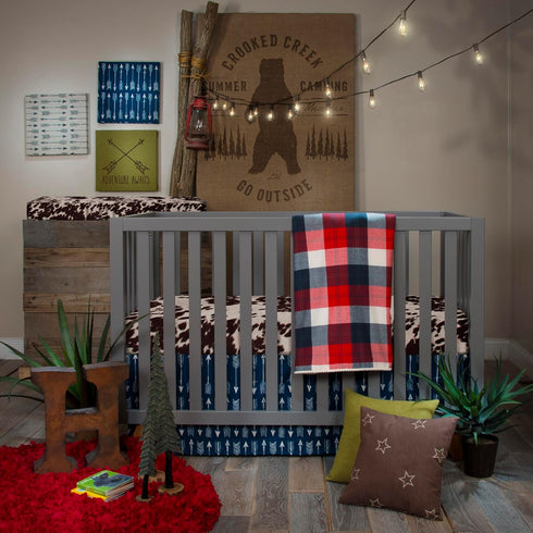 Glenna Jean Brown Cow Print Baby Fitted Crib Sheet Western Cowboy Boho Cowhide Highland Soft Farmhouse Gender Neutral