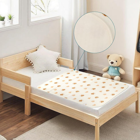 Oeofuzep Pads,39"X27"(1 Pack), Waterproof Crib Pad, Washable Baby Cotton Changing Pee Proof Mattress Cover Toddler Bed