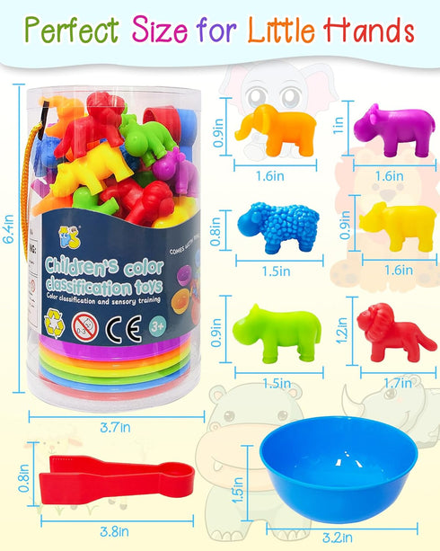 Counting Animal Montessori Toys for 3-5 Years Old Boys Girls, Toddler Preschool Learning Activities Toys for Ages 2-4,