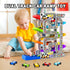 2 3 10 18+ aotipol Toddler Toys for Year Old Boy Girl, Double-Track Car Ramp Toy with Pull-Out Parking Lots & Mini
