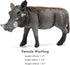 Playset 3-Piece FUNSHOWCASE African Jungle Animals Toy Warthogs Figure Realistic Plastic Figurine Lot