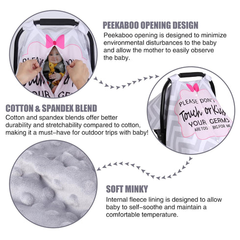 2 1 Metplus in Baby Car Seat Cover, Car Seat Canopy for Babies, Mom Nursing Cover, Minky Baby Carrier Covers, Newborn