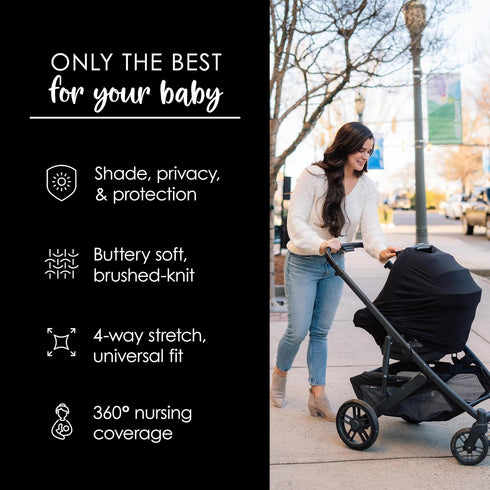 Milk Snob Original 5-in-1 Luxe Cover, Nursing Cover for Breastfeeding, Baby Car Seat Cover, Gift for Mom