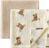 Little Jump 2-Pack Cotton Muslin Swaddle Blankets for Baby Boys Girls Unisex