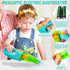 Set Set, 3+ Kids Cleaning with Electric Vacuum Cleaners, Wooden Pretend Play Housekeeping Toddler Cleaning Toys