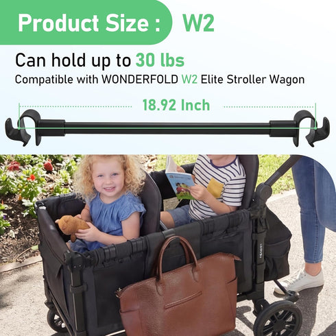 W2 (2-Seater)Bus-Style Forward-Facing Support Bar for Wonderfold Wagon Accessories Elite/Veer Seating Upgrade with Seat