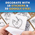 10 6 Blue Marble Magnetic Tile Art Craft Kit - Paint Your Own Magnetic Mini Tiles, Includes Tiles, Magnets, Paints
