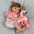 Aori 22 in Reborn Baby Girl Doll, Realistic Newborn Weighted Toddler with Flamingo Toy Gifts Set for Kids