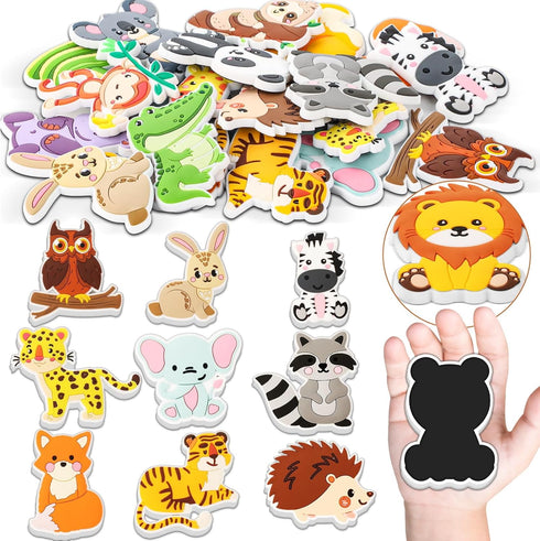 20PCS Rubber Fridge Magnets for Kids, Animals Refrigerator Magnets, Educational Magnetic Children Gift Learning Toy,