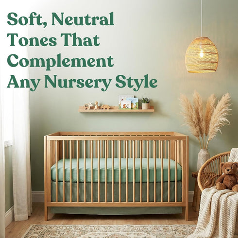 MIMINESTBABY 28x52 2-Pack Comfort Baby Crib Sheets: Soft Fitted Crib Sheet That Stays Put, Universal Fit for Crib