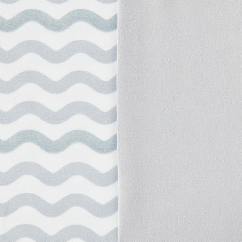 Generic 2 25.5" 38" Piece Microfiber Polyester Playard Sheets for Baby Boys and Girls, Gray Chevron Mini Crib Sheets