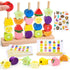 Appoft Montessori Wooden Beads Mastery Kit: Fine Motor Skills Builder for Toddlers 2-5