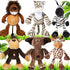 Zhanmai 6 Pieces Safari Stuffed Animals Plush Jungle Toys Set for Boys