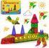 112PCS Mini Magnetic Tiles for Kids, Magnetic Tiles Travel Set with Iron