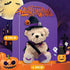 Halloween Plush Bear - Halloween Pumpkin Witch Stuffed Animal Teddy Bear with Broomstick & Hat, Halloween Party Decorations Gifts for Boys & Girls - 8 Inch Halloween Toy Bear Plush Stuffed Animal