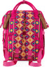Backpack WG2204-9110HPK Montana West Wrangler Callie Diaper Bag with Stroller Straps Multifunction Baby Travel Bag