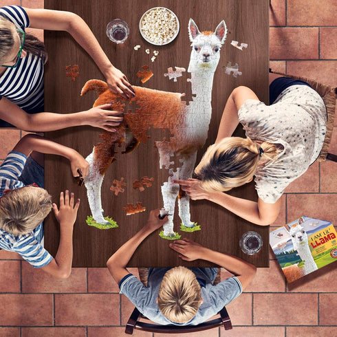 Madd Capp Puzzles Jr. - I AM Lil’ Llama - 100 Pieces Animal Shaped Jigsaw Puzzle