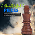 Ajuny Magnetic Travel Chess Set - Handcrafted Acacia Wood, Foldable Board with Elegant Storage