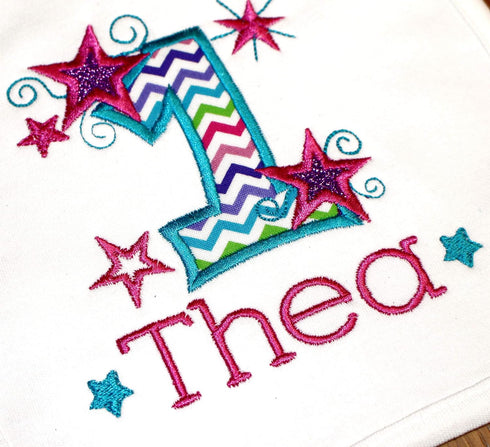 Personalized First Birthday Bib for Baby Girls