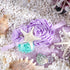 YanJie Baby Girl Mermaid Headbands - Aqua Glitter Accessories, Starfish Bows for Newborn Party, Lavender