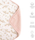 Konssy Muslin Baby Blankets for Girls, 100% Cotton Crib Blanket, Super Soft Lightweight Nursery Blankets 40"x36" (Pink