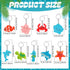 Yinkin 36 Pcs Summer Party Keychains, Beach Flamingo Pineapple Turtle Surfboard for Kids Luau Tropical Supplies