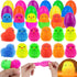 FLYSNK 18 Pack Easter Eggs Filled with LED Chick Puffer Balls, Easter Basket