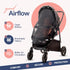 Stroller Sun Shade Extender Universal Clip-On Baby Stroller Sun Shade Cover, UV Protection, Breathable See-Through