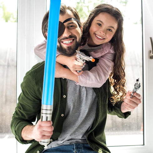 42 Pieces Inflatable Lightsabers, Costume Toys for Kids, Star Theme Birthday Party Supplies (6 Colors)