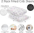 2-Piece Set Sweet Jojo Designs Baby Crib Sheets (Purple/Grey Boho Floral) for Girls, Infant Nursery, Toddler Room
