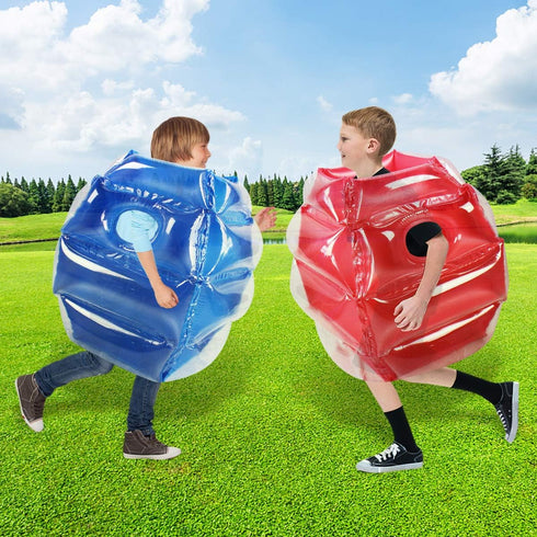 SUNSHINEMALL 2PC Inflatable Body Sumo Balls for Kids, Heavy Duty PVC Vinyl, 26" (Blue+Pink)