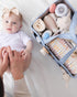 Lily Miles Baby Diaper Caddy Organizer, Quilted Nursery Storage Organizer for Newborn Essentials and Diaper Changing
