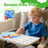 BenBen Travel Tangram Puzzle with Magnetic Wooden Shapes, Extra Large Dual-Sided Magnet Surface, Color Pattern IQ Book