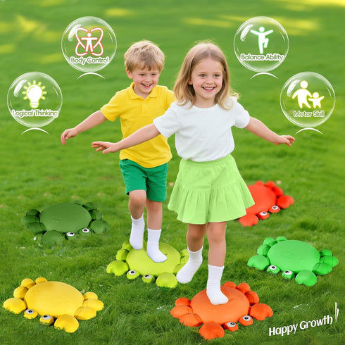 3 4 5 6 7+ TOPNEW Stepping Stones for Kids, Non-Slip Balance Stepping Stones for Promoting Children's Coordination